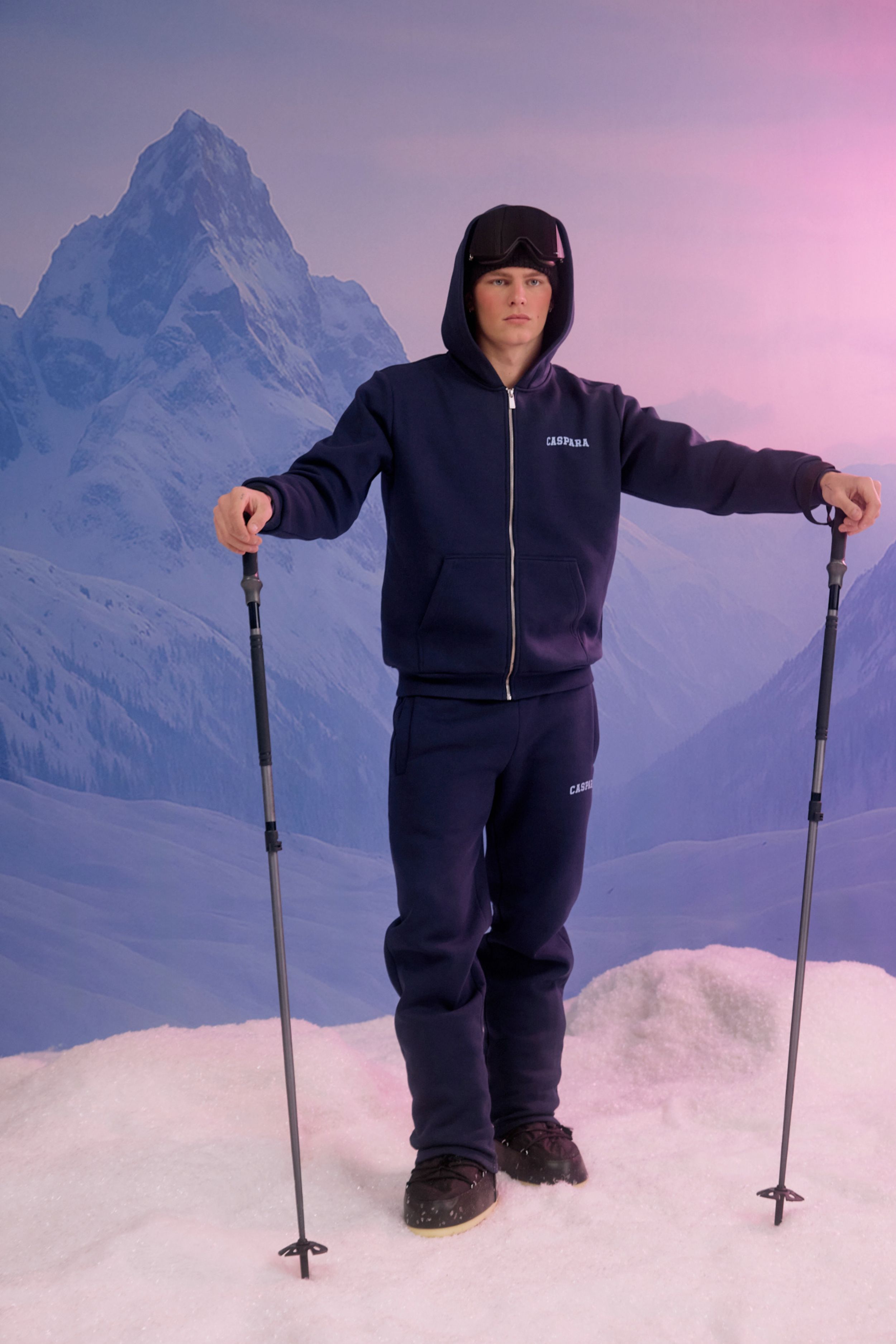 M. Cortina Zip Hoodie - Navy